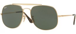 Sunglasses - Ray-Ban® - Ray-Ban® RB3561 THE GENERAL - 001 GOLD // GREEN