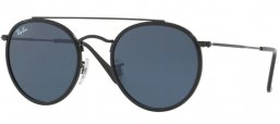 Gafas de Sol - Ray-Ban® - Ray-Ban® RB3647N ROUND DOUBLE BRIDGE - 002/R5 BLACK // GREY