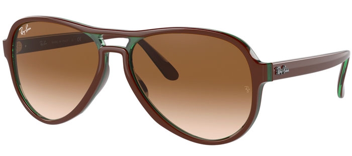 aislamiento Hacer Duplicar Gafas de Sol RayBan® RayBan® RB4355 VAGABOND 660451 BROWN TRANSPARENT GREEN  // BROWN GRADIENT