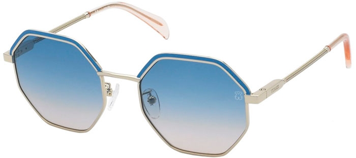Gafas de Sol Tous STO438 0492 SHINY LIGHT GOLD BLUE // BLUE PINK