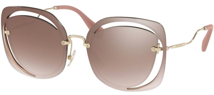 Sunglasses Miu Miu SMU DHOAD5 BROWN // GRADIENT BROWN MIRROR SILVER